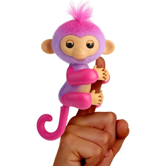 NEW Fingerlings Interactive Baby Monkey 70 Sounds & Reactions Charli Pink Purple - Picture 4 of 9